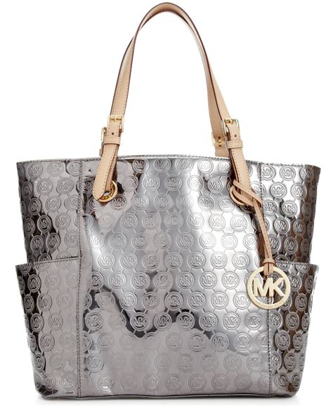 michael kors metallic handbag|michael kors metallic tote bag.